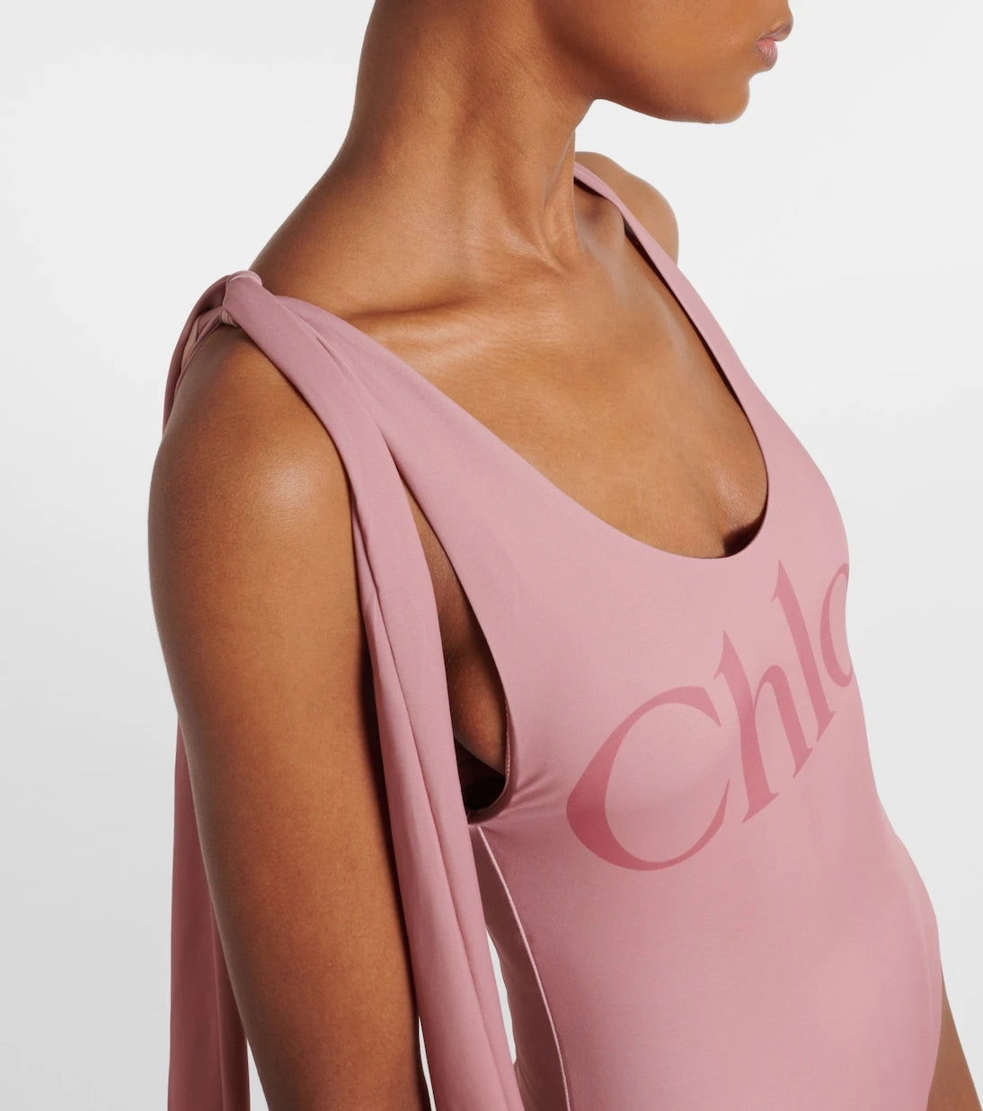 Chloé - Knotted logo swimsuit
