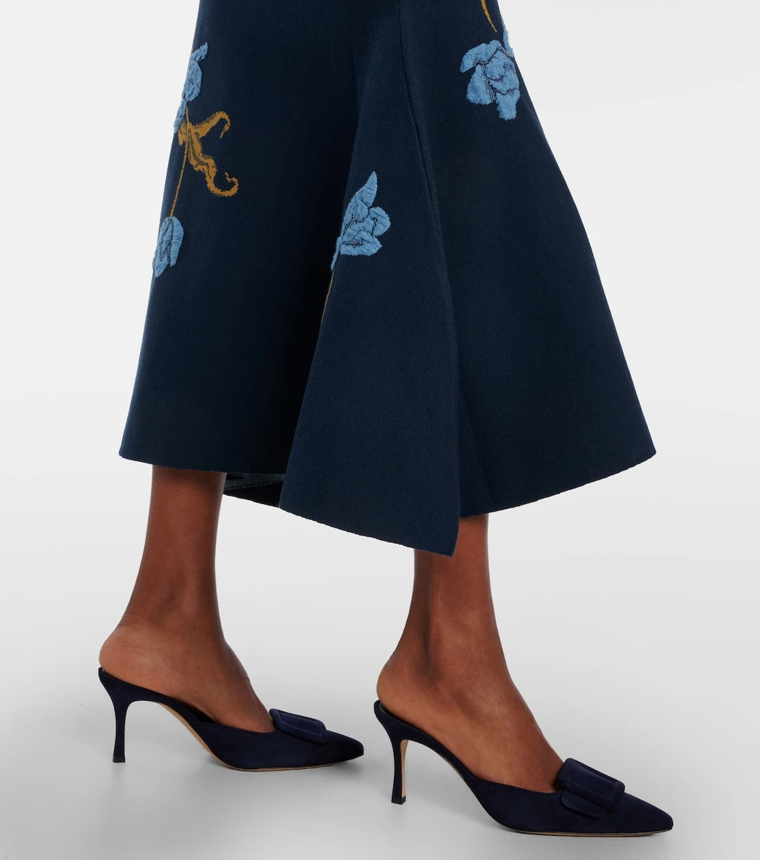 Erdem - Floral jacquard midi skirt