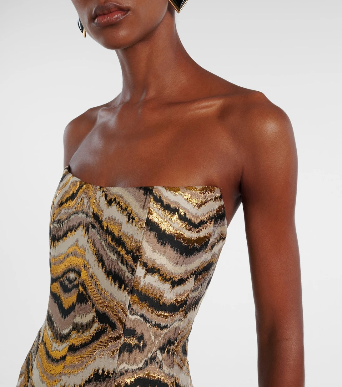 Markarian - Odessa paneled jacquard gown