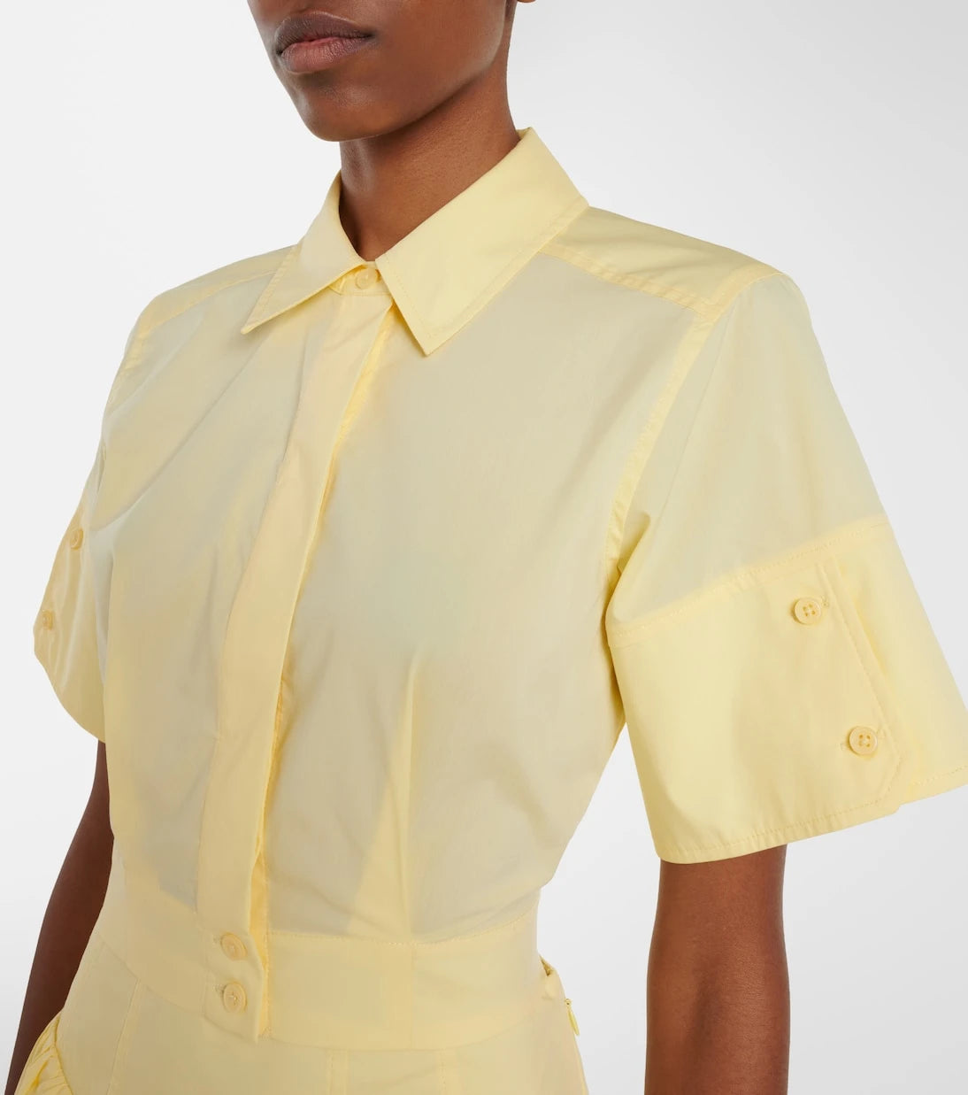 Simkhai - Sabrina cotton-blend crop top