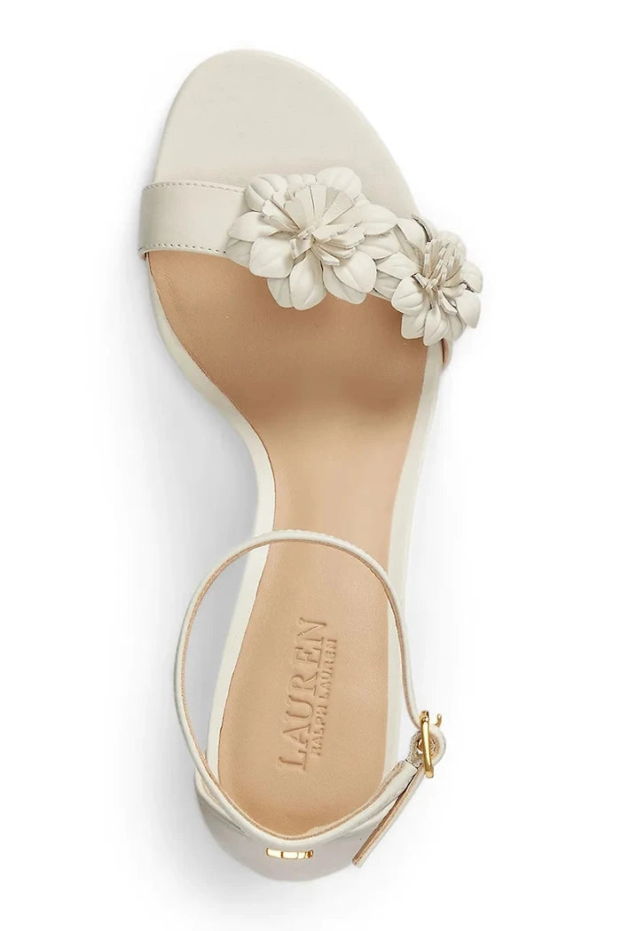Lauren Ralph Lauren сандали с висок ток кожени Allie M Flwr