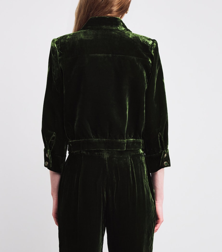 L'Agence Green Velvet Jia Jacket