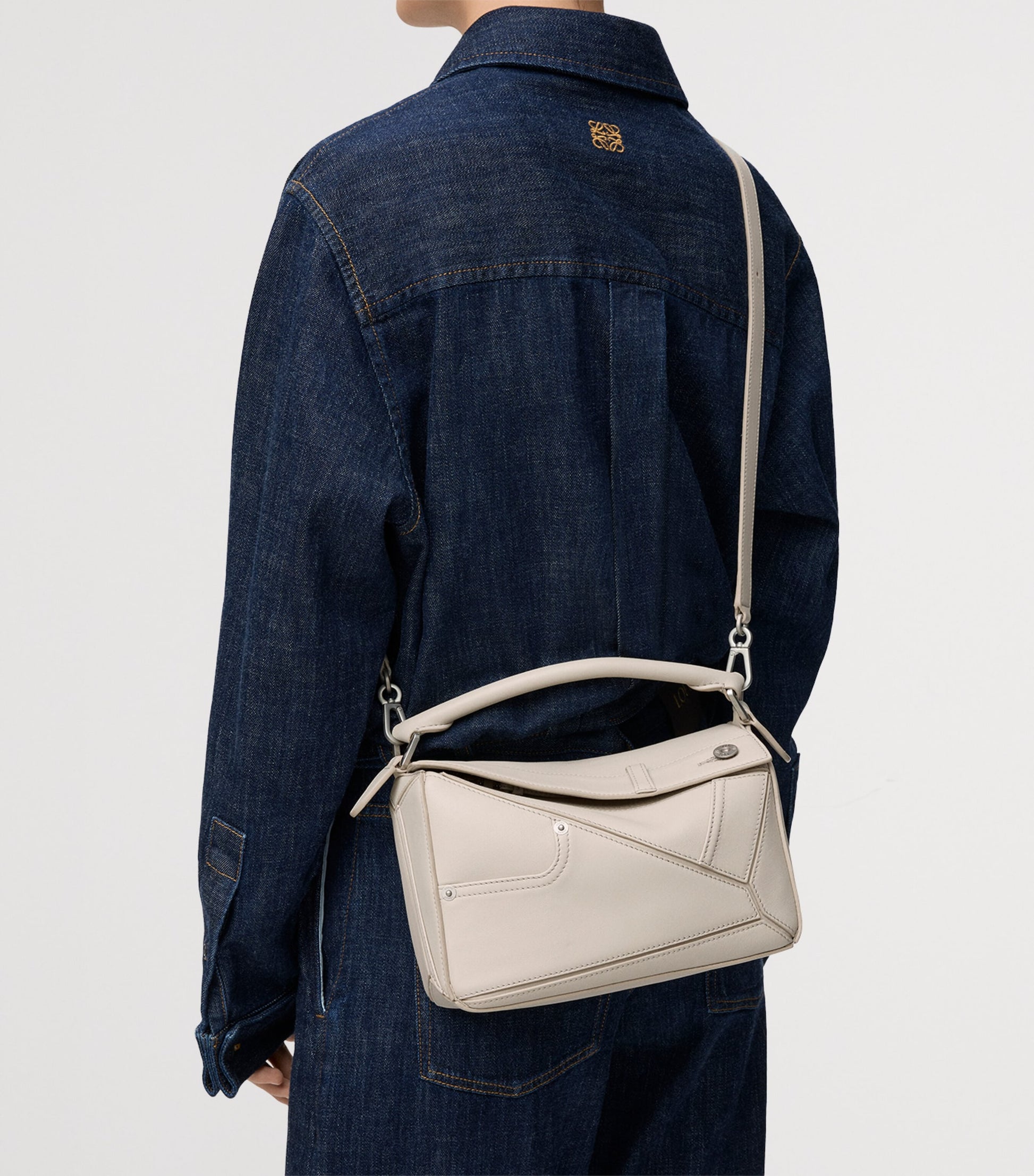 LOEWE Small Leather Puzzle Panta Top-Handle Bag