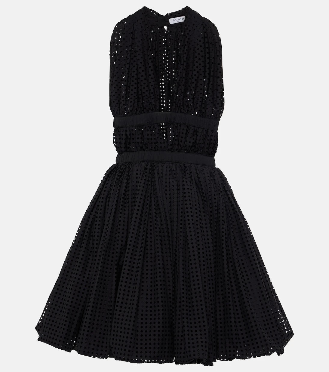 Alaïa - فستان قصير من مزيج القطن طراز Deesse