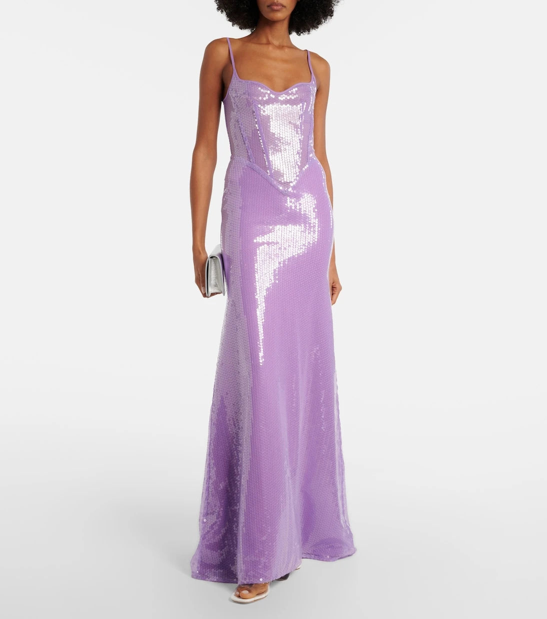 David Koma - Sequined corset gown