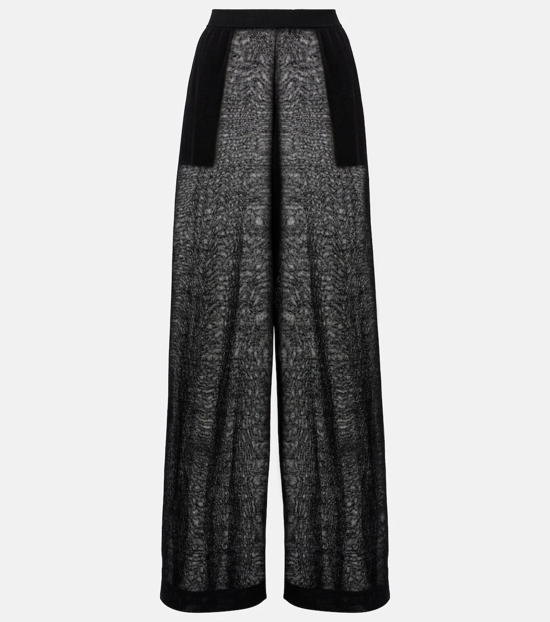 Alaïa - Sheer linen and silk wide-leg pants