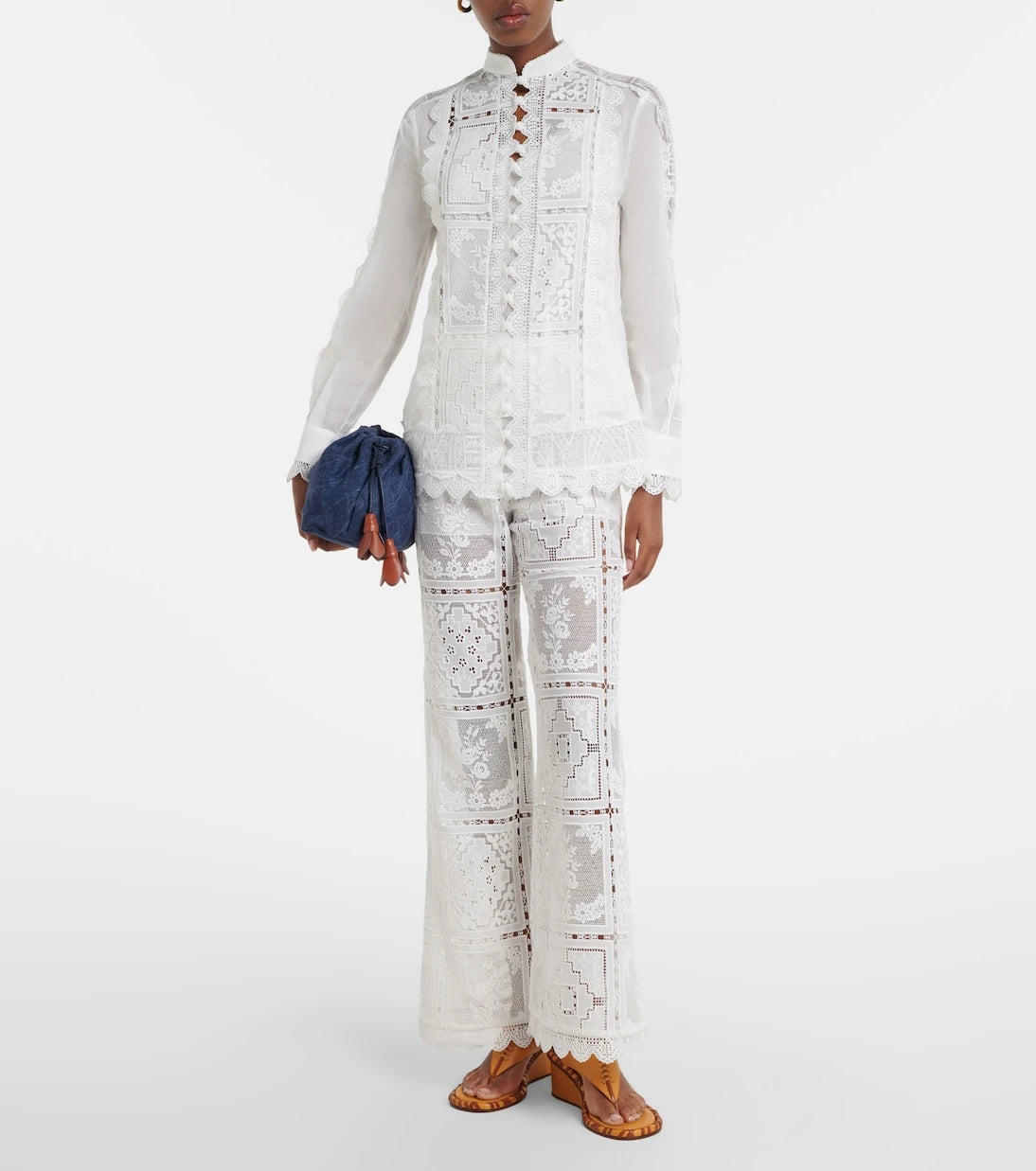 Zimmermann - Floral lace flared pants
