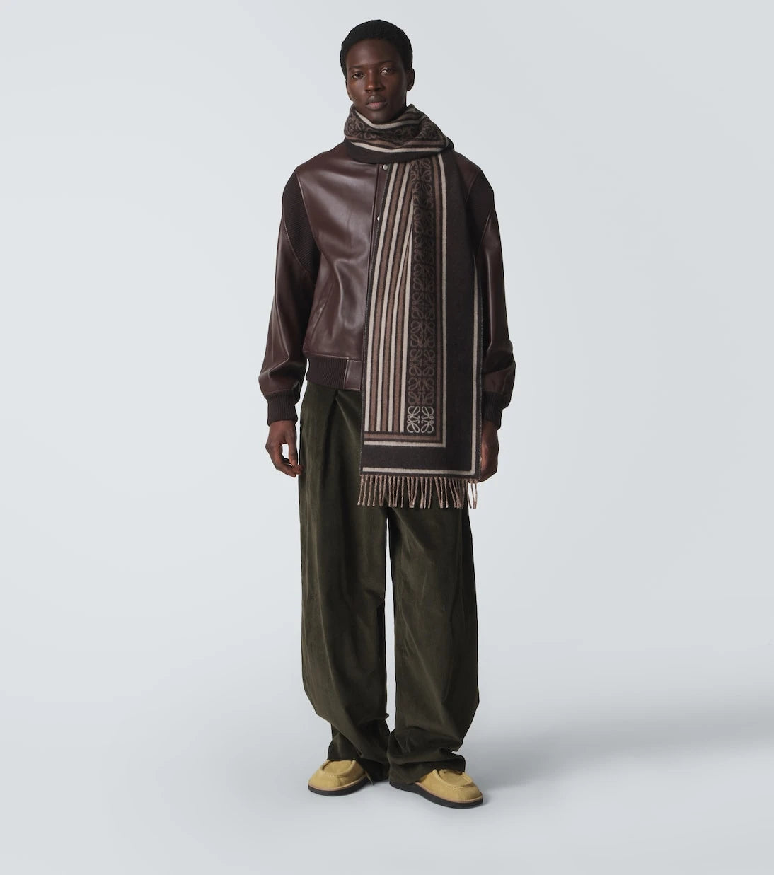 Loewe - Anagram wool and cashmere jacquard scarf