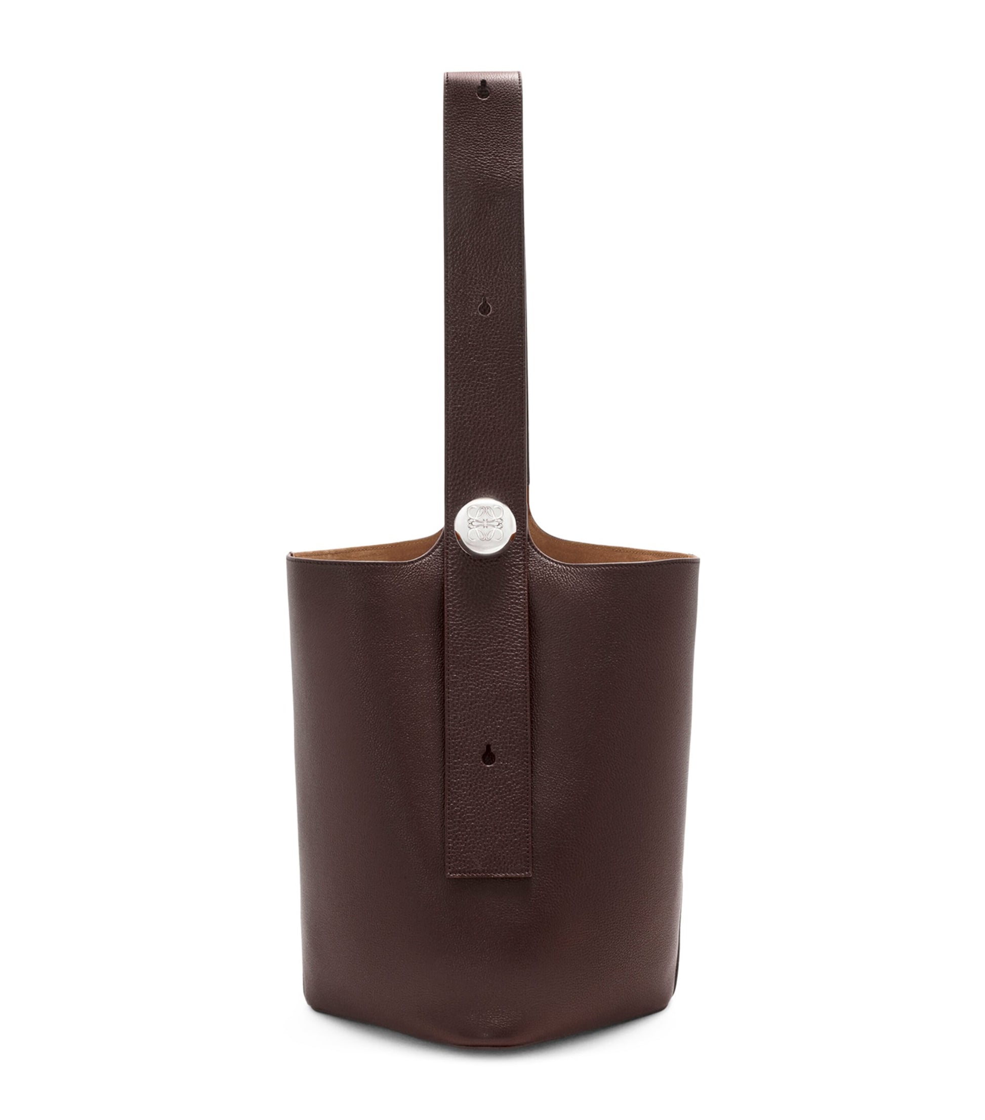 Large Leather Pebble Bucket Bag
