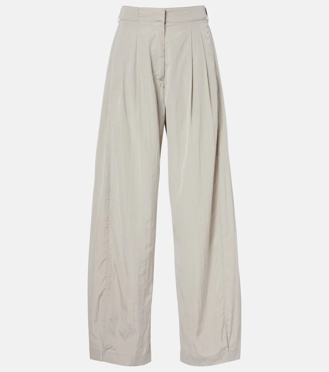 The Row - بنطال مستقيم بكسرات من مزيج الحرير