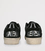 Golden Goose Black Suede and Swarovski Crystal Ball Star Sneakers