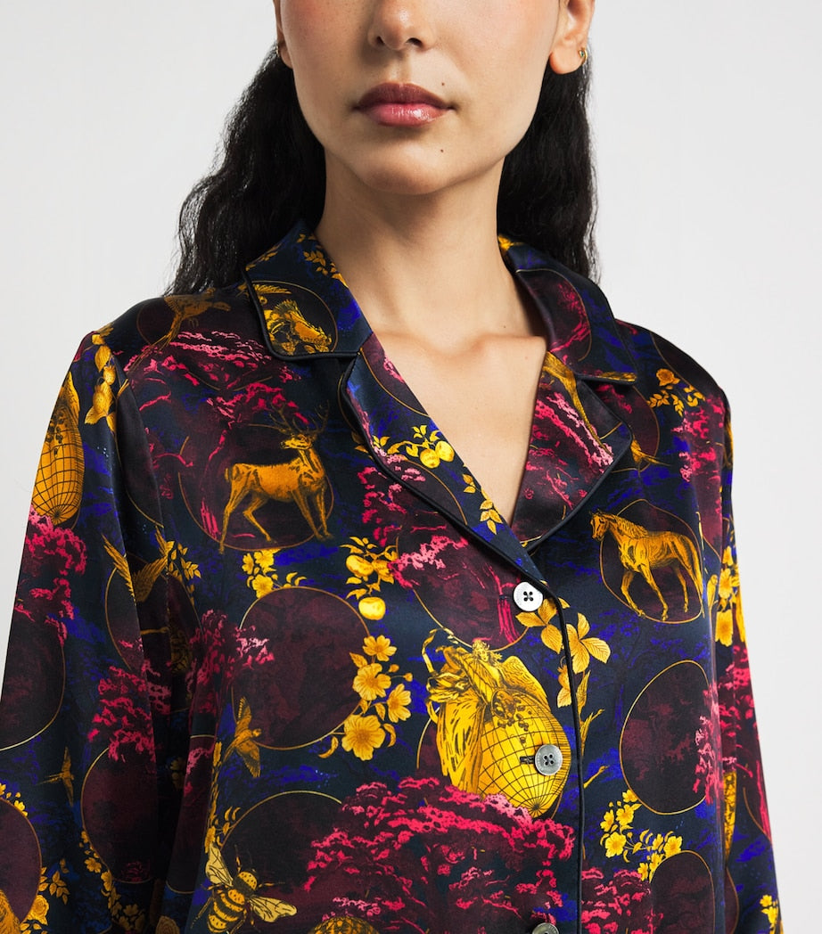 Ivory Silk Toile Pyjama Set