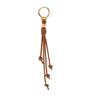 LOEWE Beige Leather Fringe Pebble Keyring
