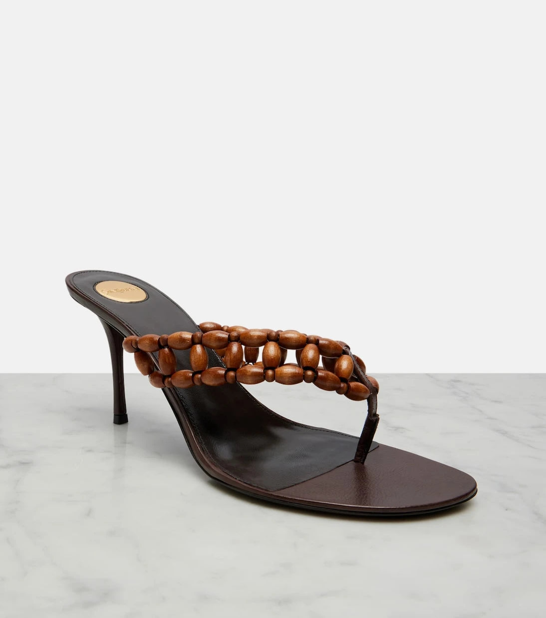Saint Laurent - Zine beaded thong sandals