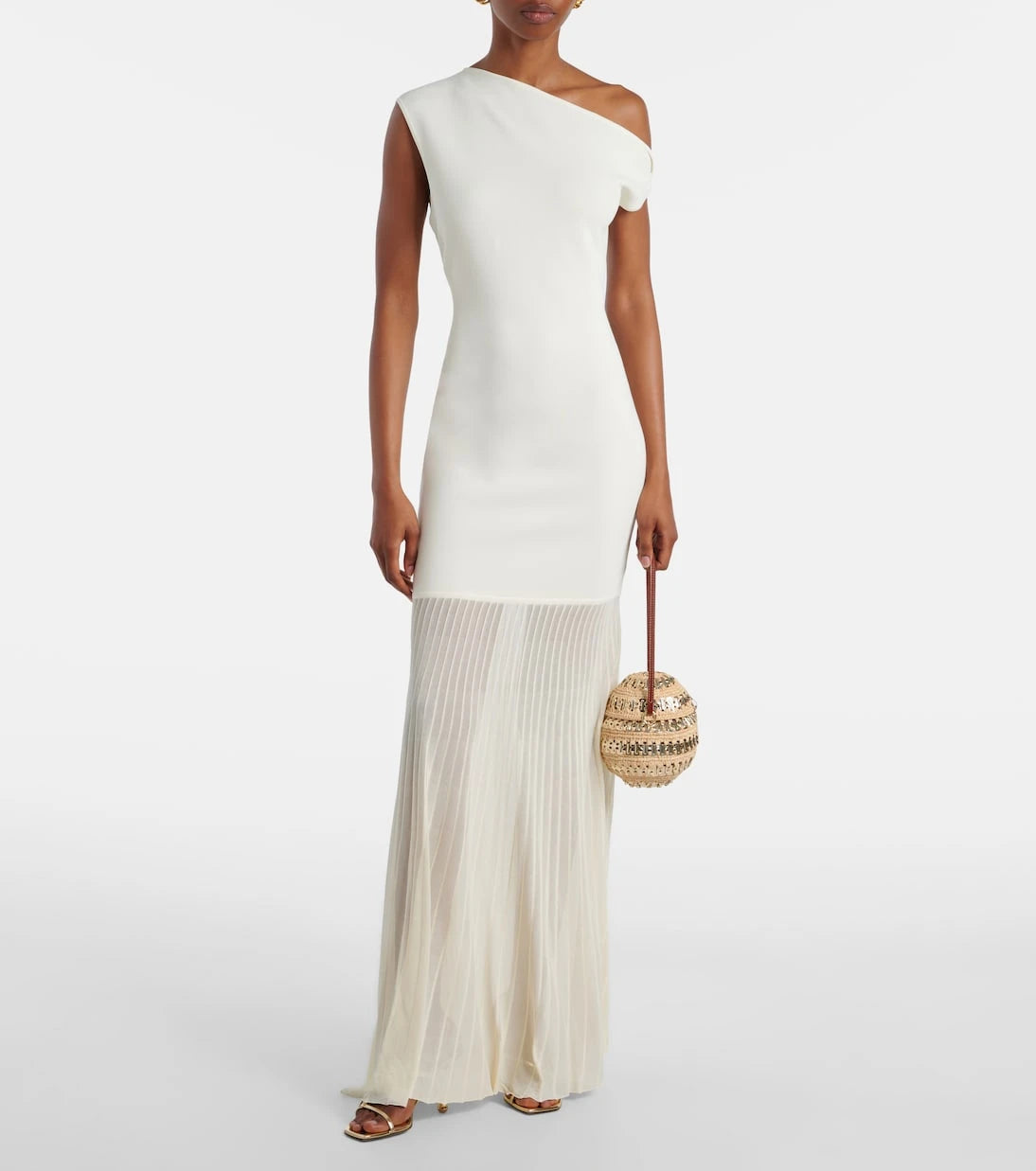 SIR - Indigo one-shoulder maxi dress