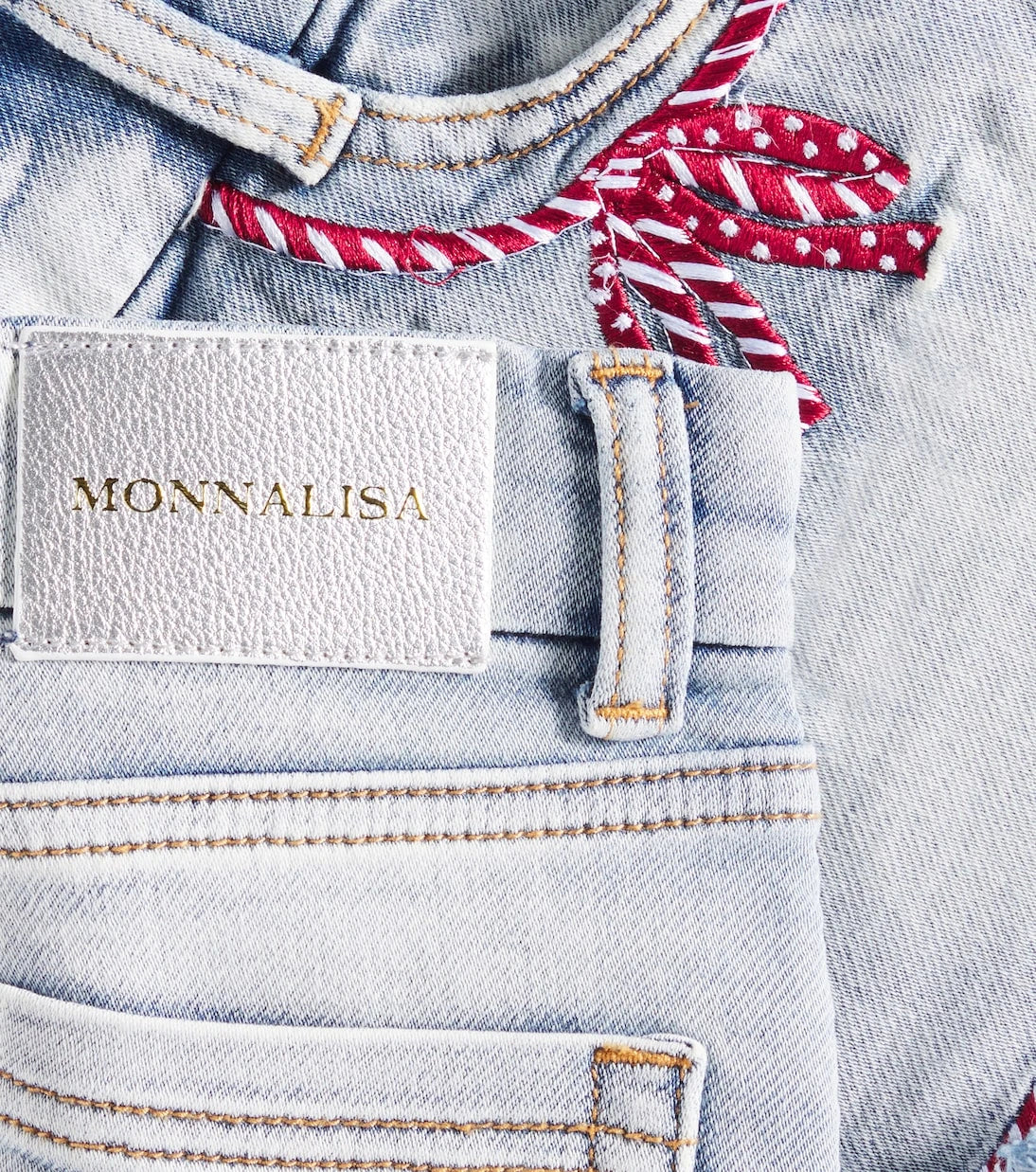 Monnalisa - Distressed denim shorts