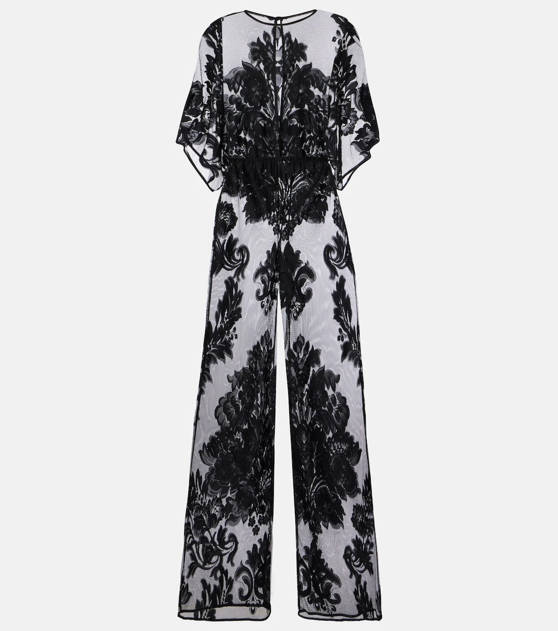 Norma Kamali - Obie floral mesh jumpsuit