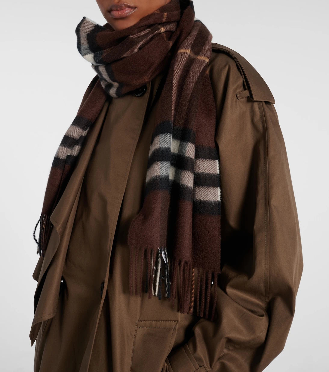 Burberry - Burberry Check cashmere scarf