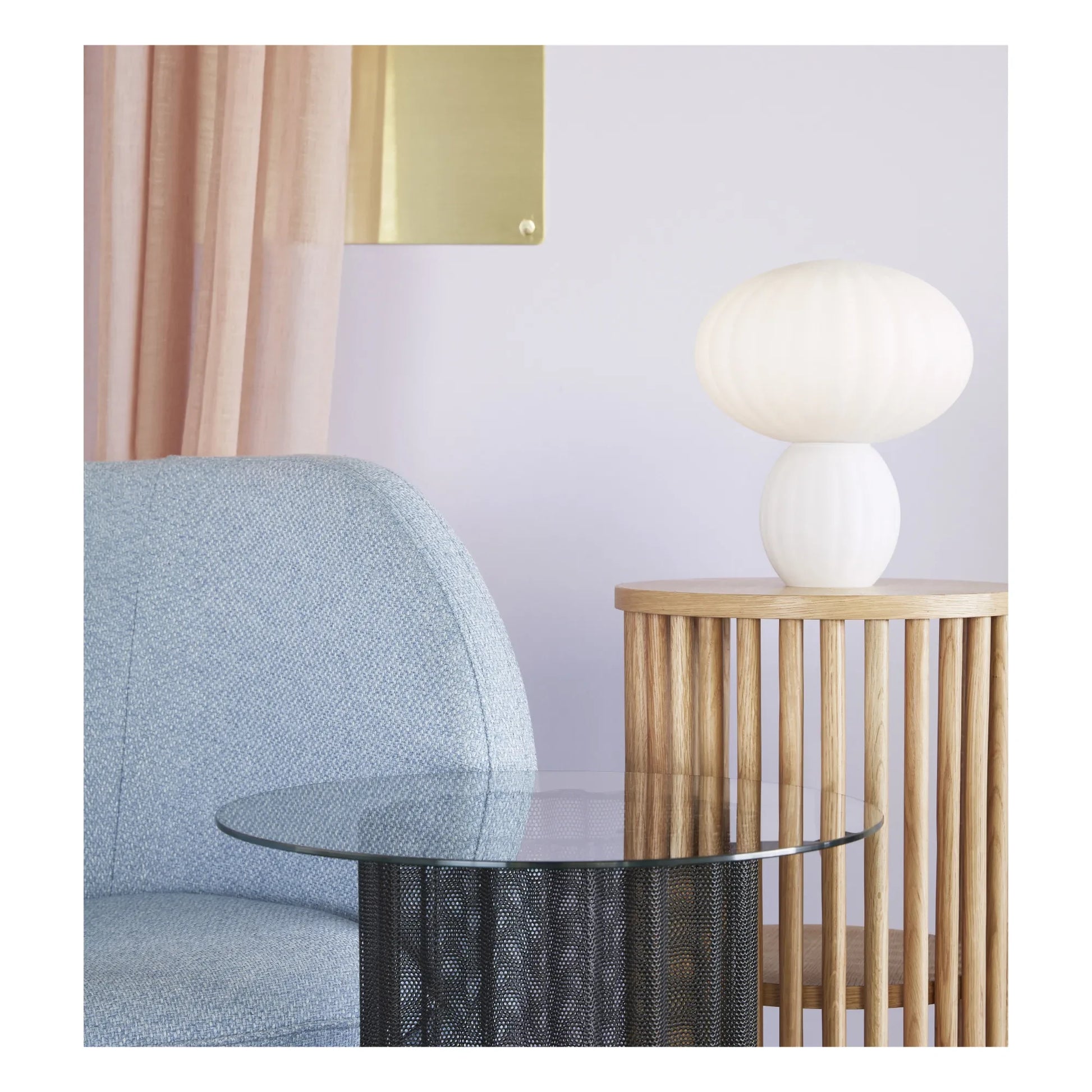 Hübsch - Opaline Glass Table Lamp | White