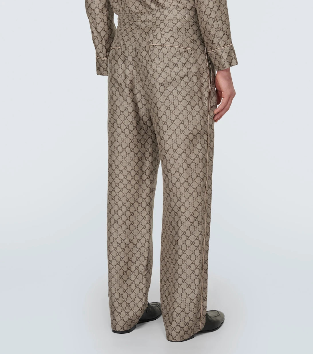 Gucci - GG silk straight pants