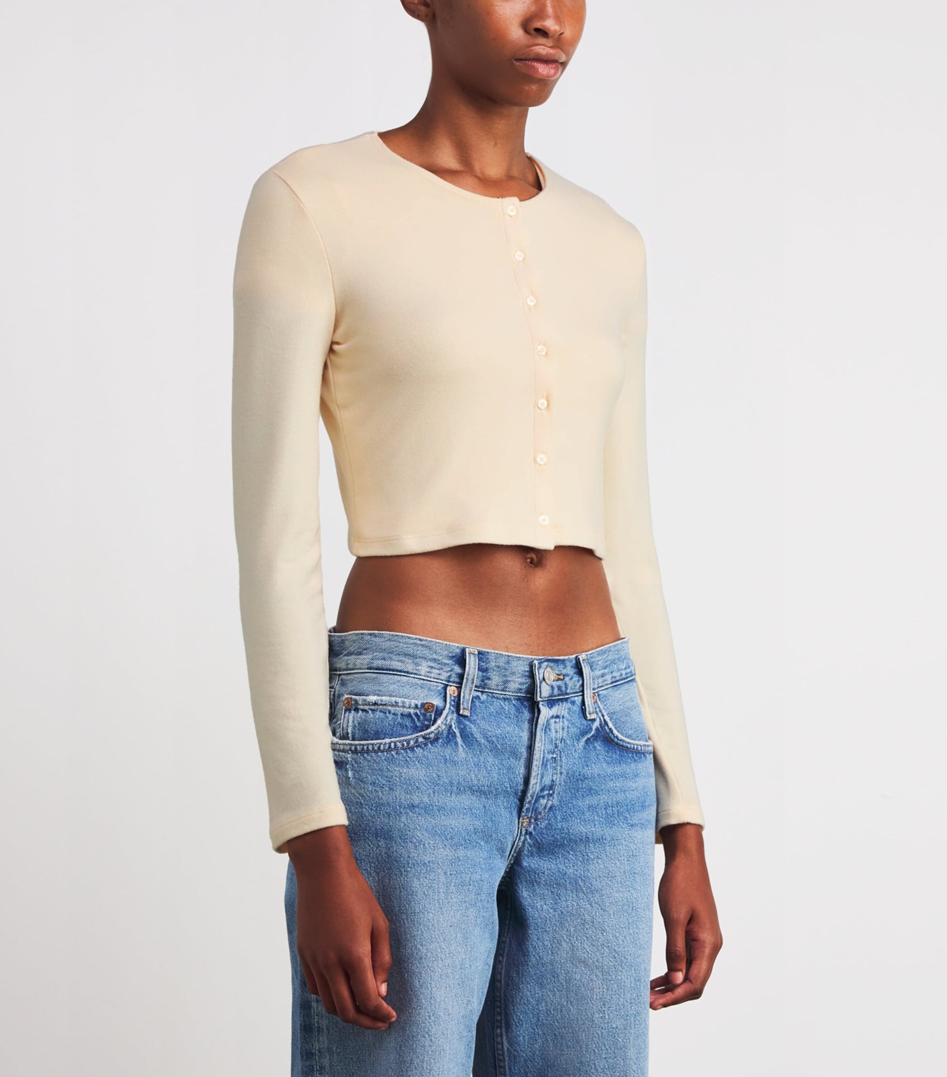 Yellow Lauren Cropped Cardigan