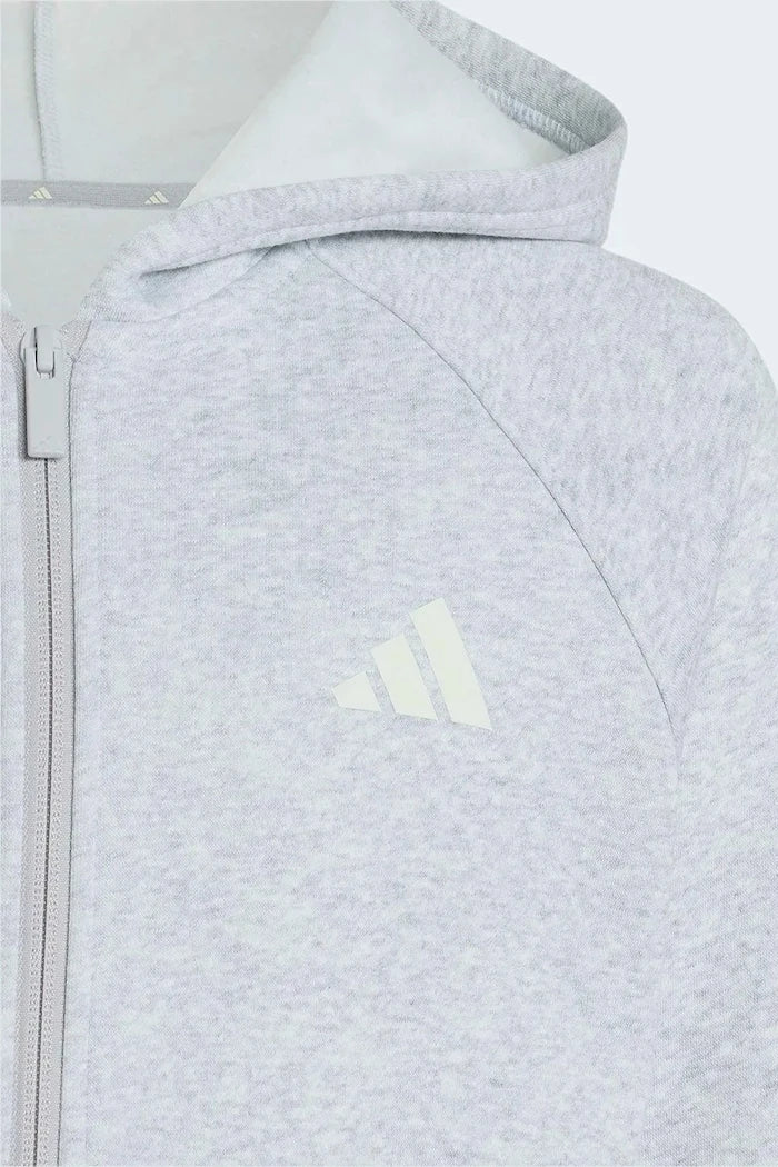 adidas çocuklar için pamuklu fermuarlı kapüşonlu sweatshirt