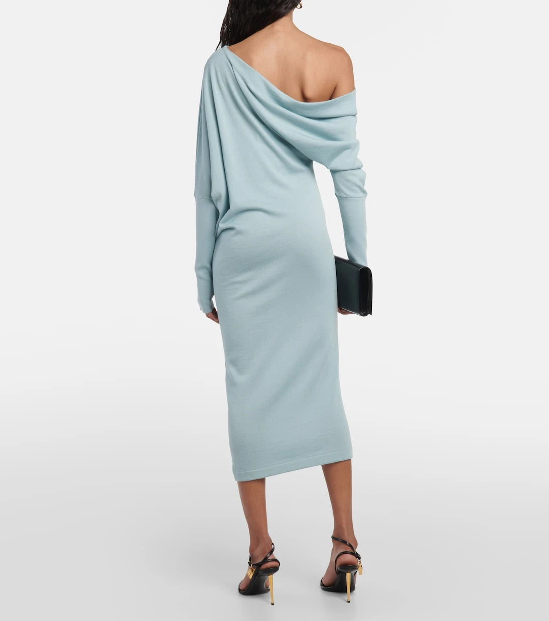 Tom Ford - Off-shoulder cashmere-blend midi dress