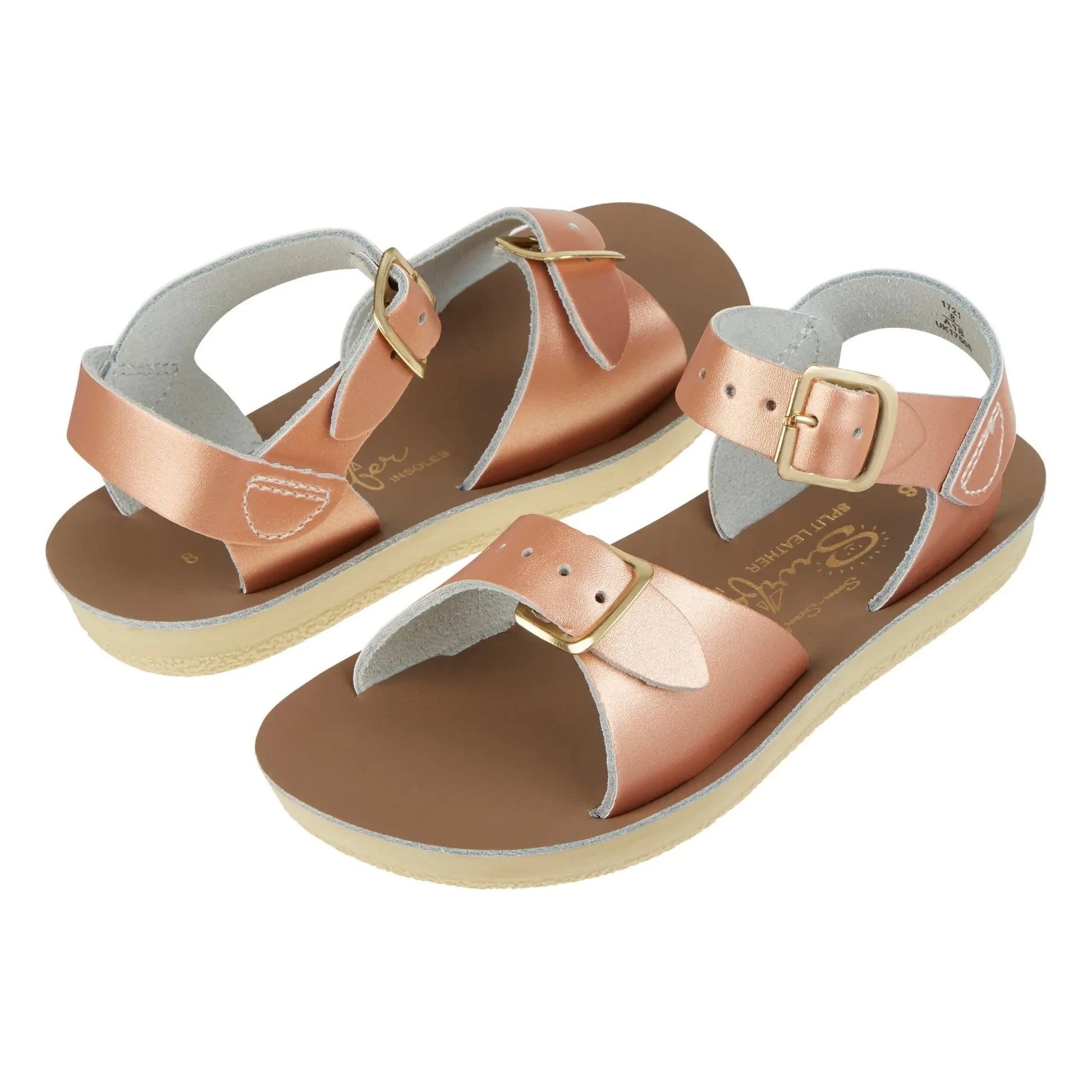 Salt-Water - Waterproof Surfer Leather Sandals | Pink Gold