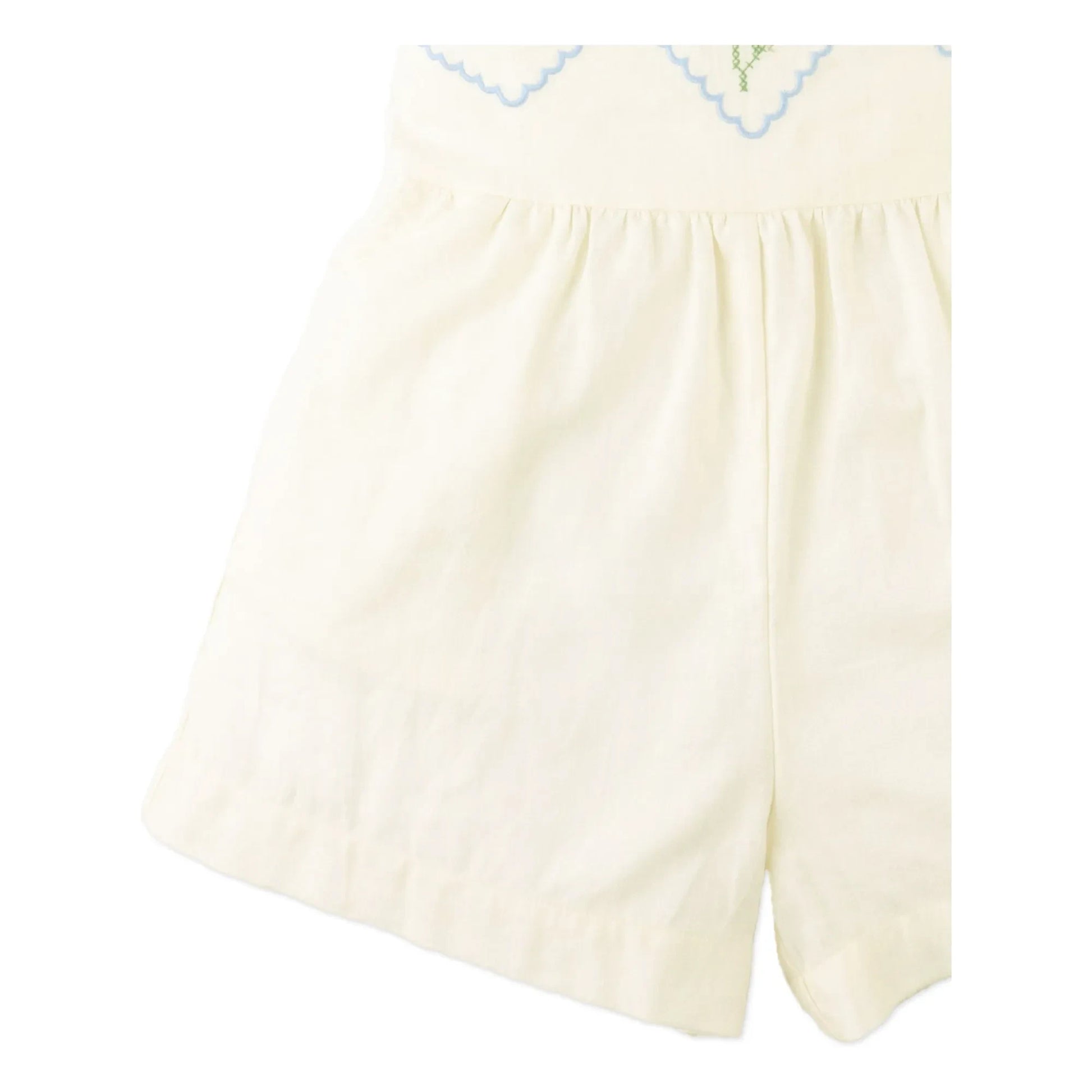 Gingersnaps - Jill Linen Embroidered Playsuit | Ecru
