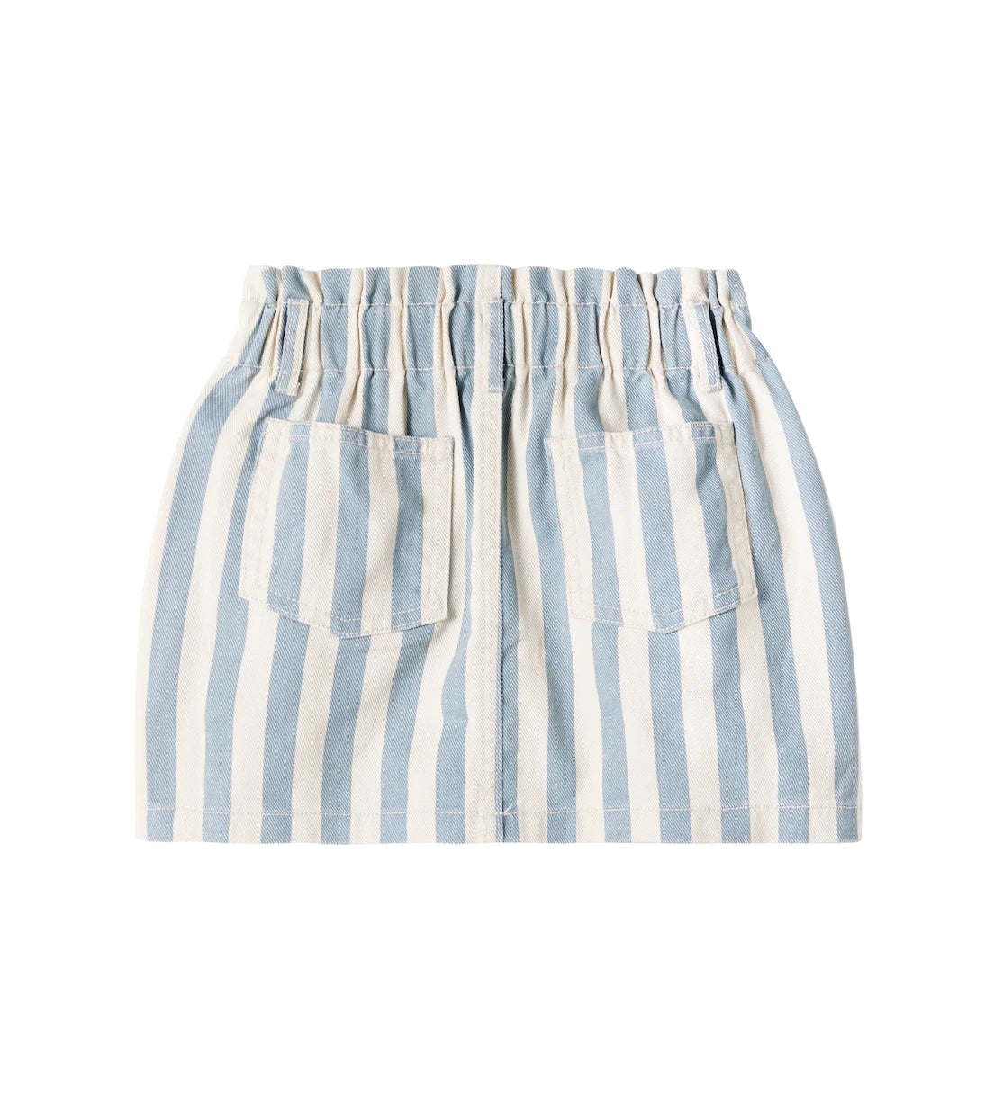 Rylee + Cru - Striped gathered denim skirt