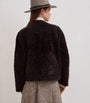 Shearling-Leather Reversible Pea Coat
