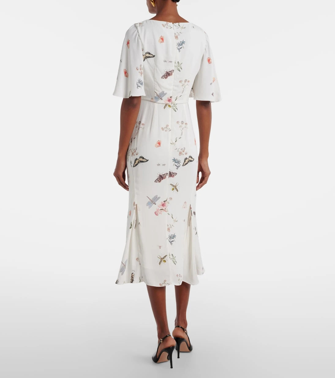 Erdem - Printed crêpe midi dress