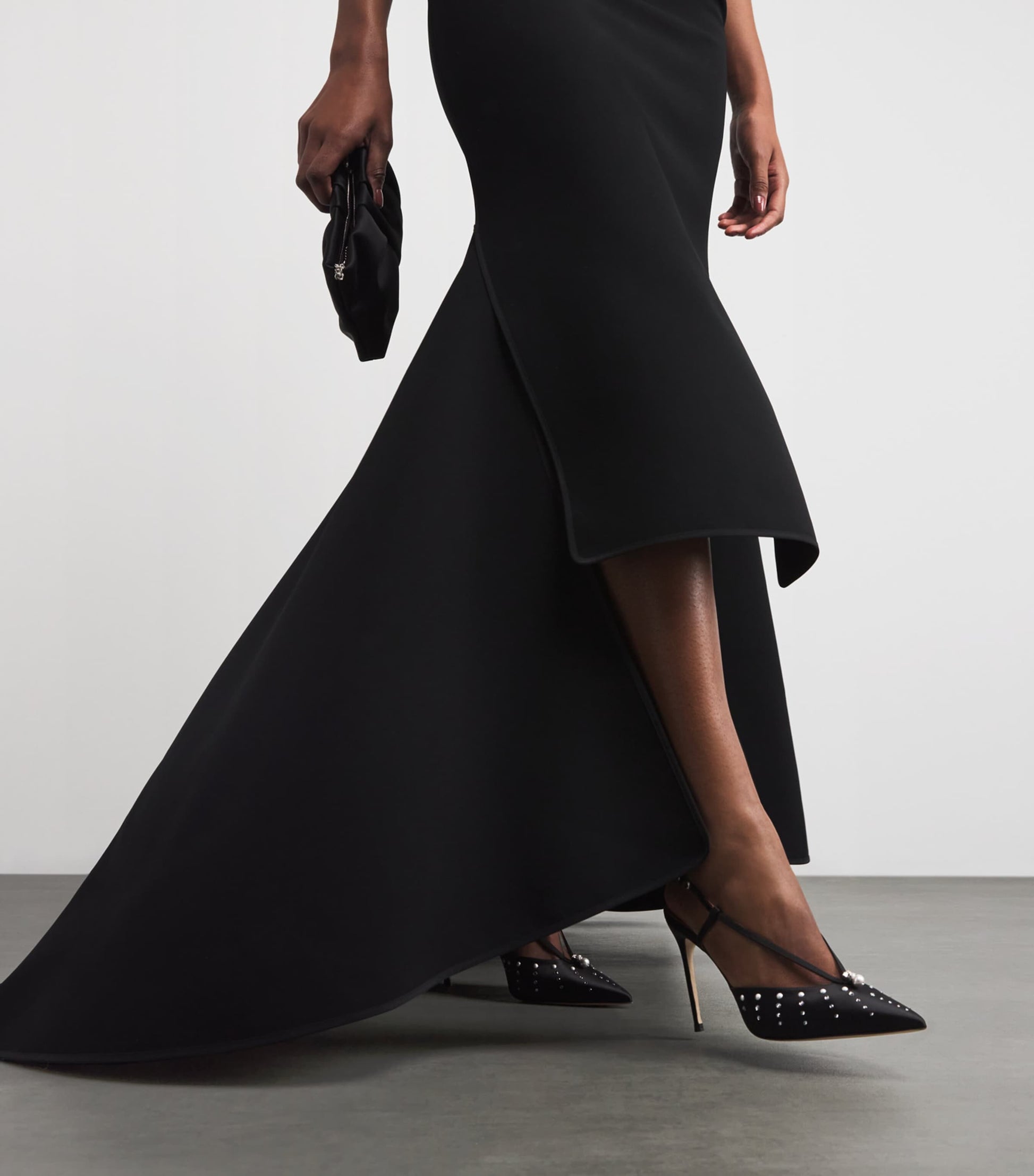 Satin Moore Slingback Pumps 90