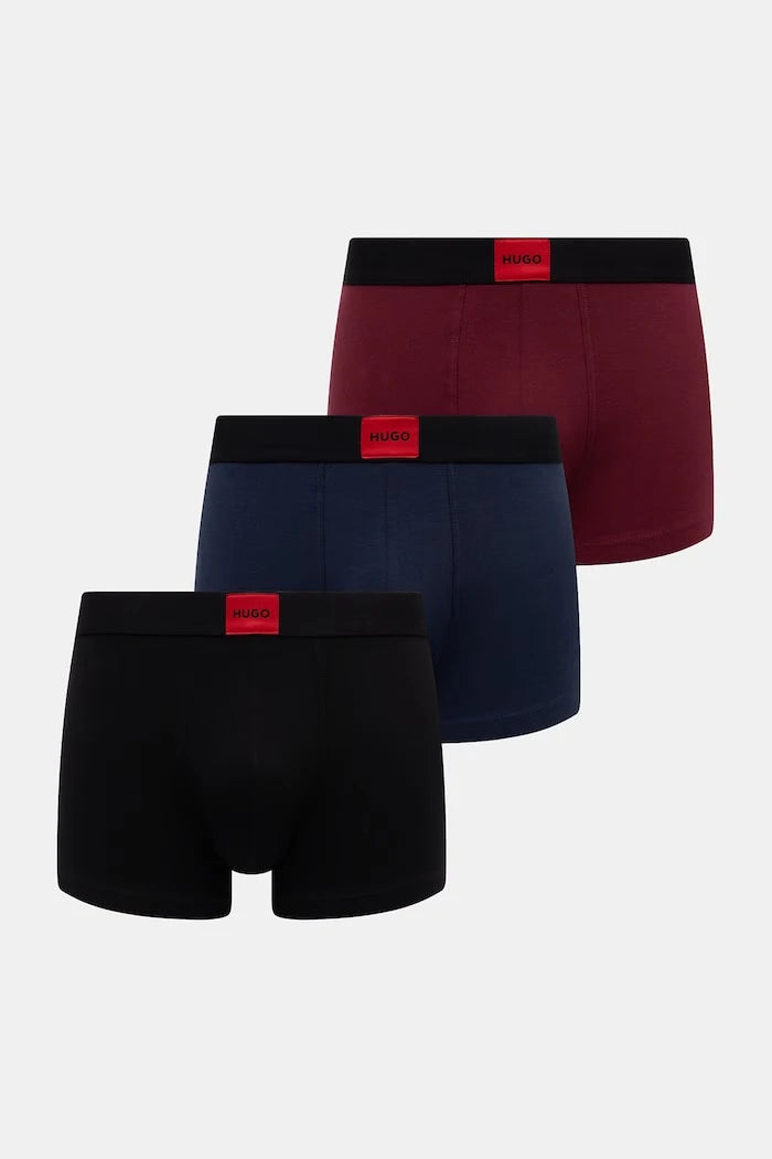 HUGO Erkek Pamuk Elastan Boxer TRUNK TRIPLET GALAXY 3'lü