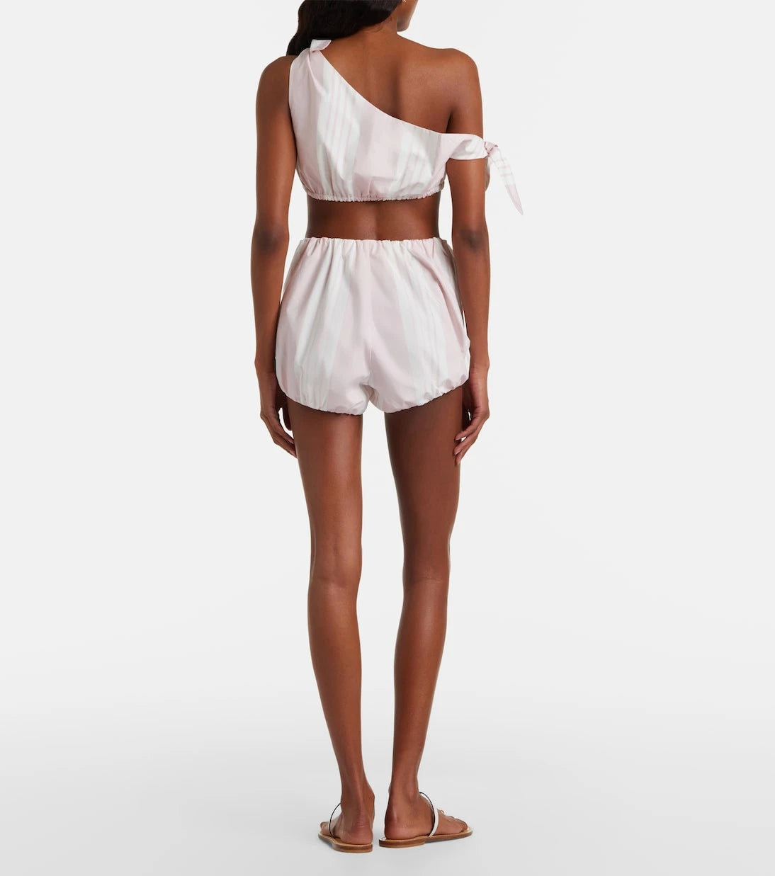 Posse - Rosie striped cotton shorts