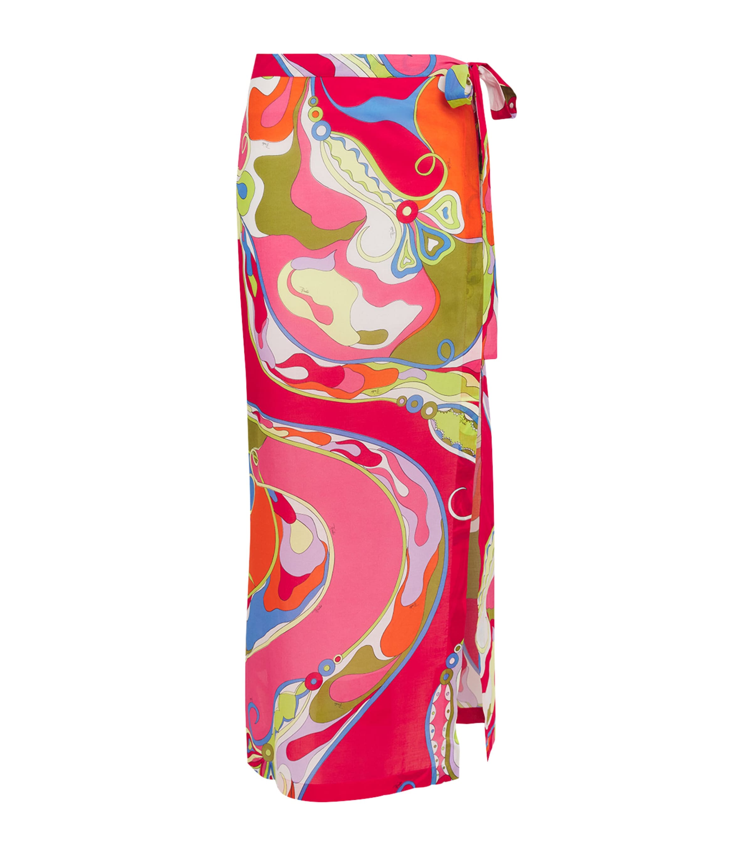 Multi Cotton Orchidee Wrap Skirt