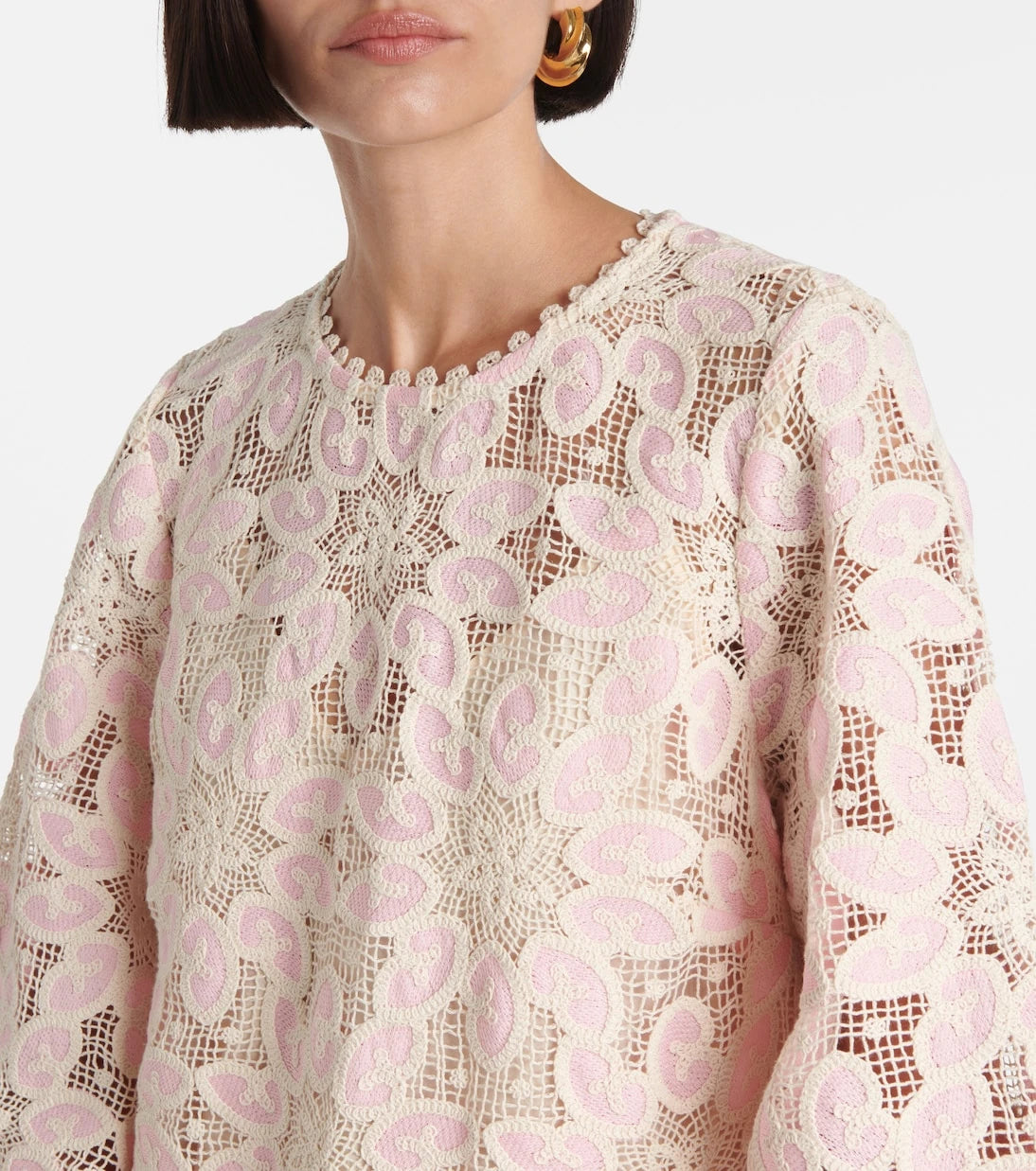 Zimmermann - Ottie scalloped lace midi dress