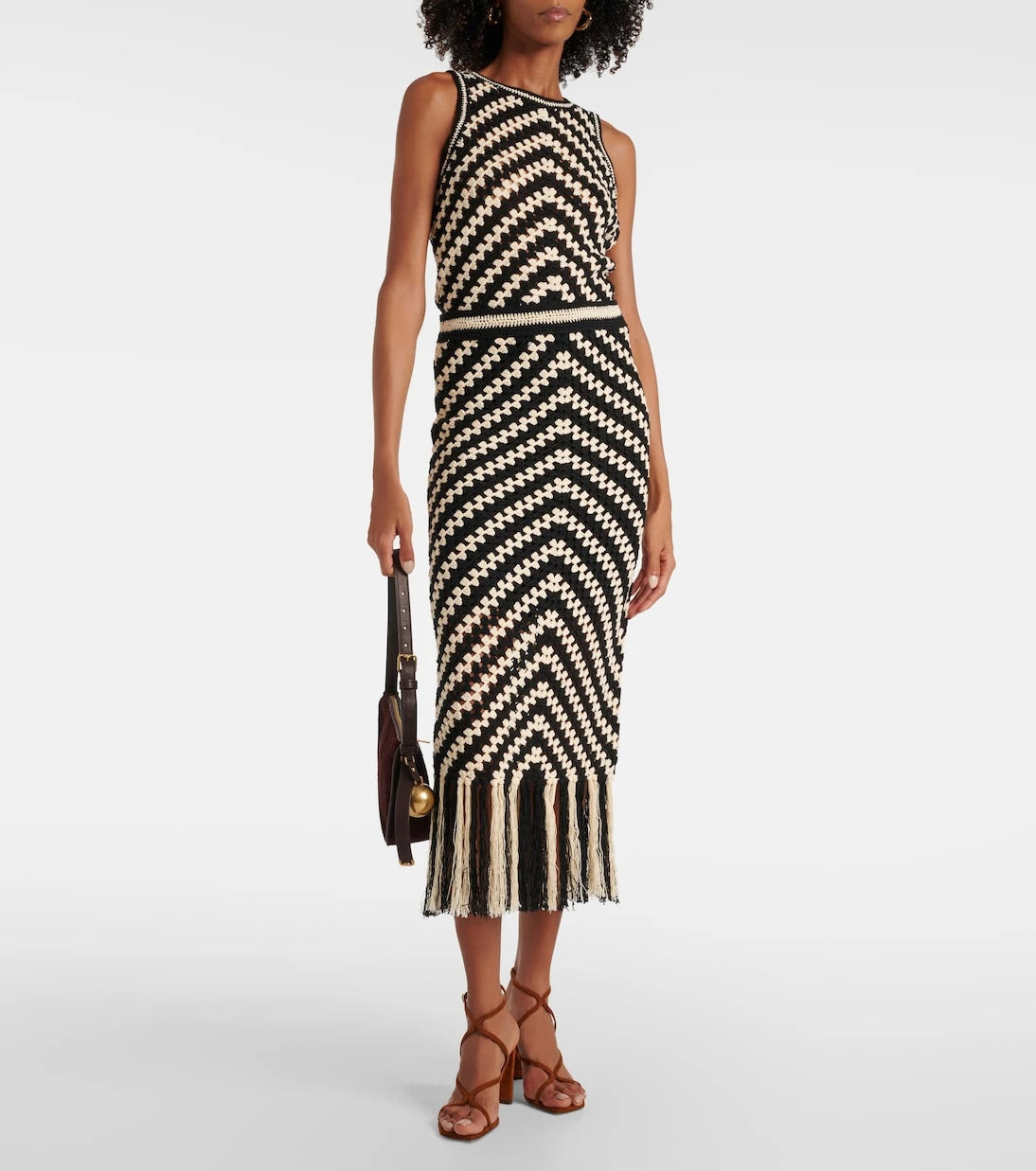 Zimmermann - Halliday crochet cotton midi skirt
