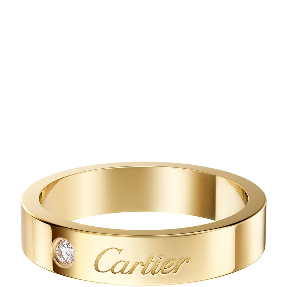 Yellow Gold and Diamond C de Cartier Wedding Ring