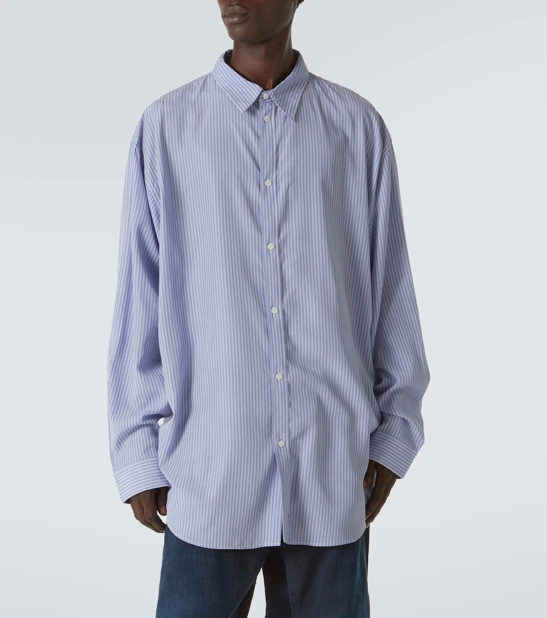 Balenciaga - قميص واسع مخطط انسيابي