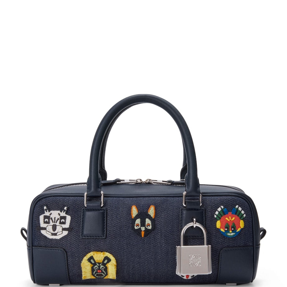LOEWE x Louis Wain Denim Amazona 23 Top Handle Bag