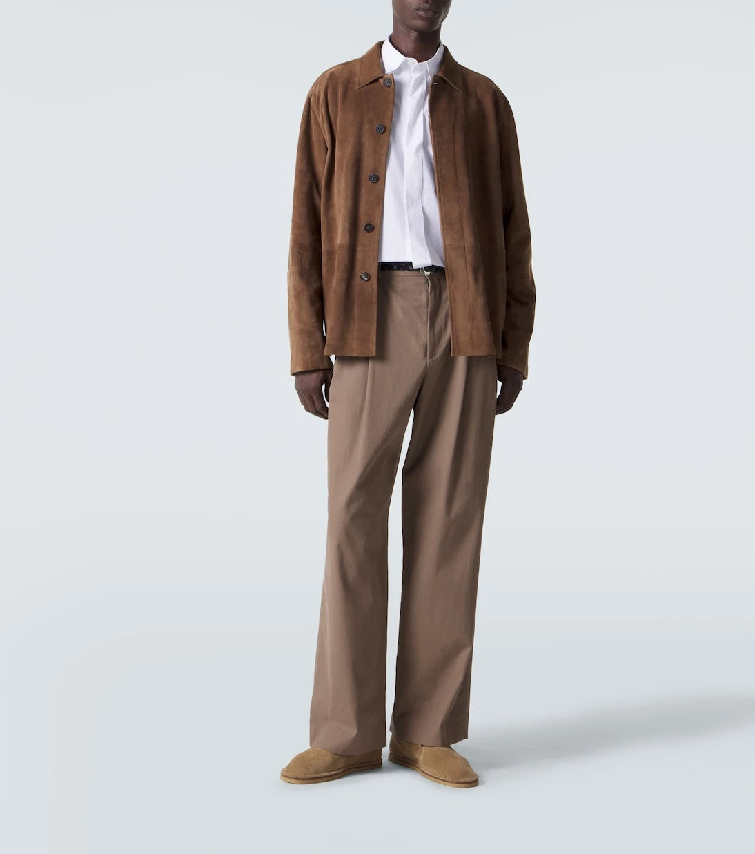 The Row - Ulrich paneled suede jacket