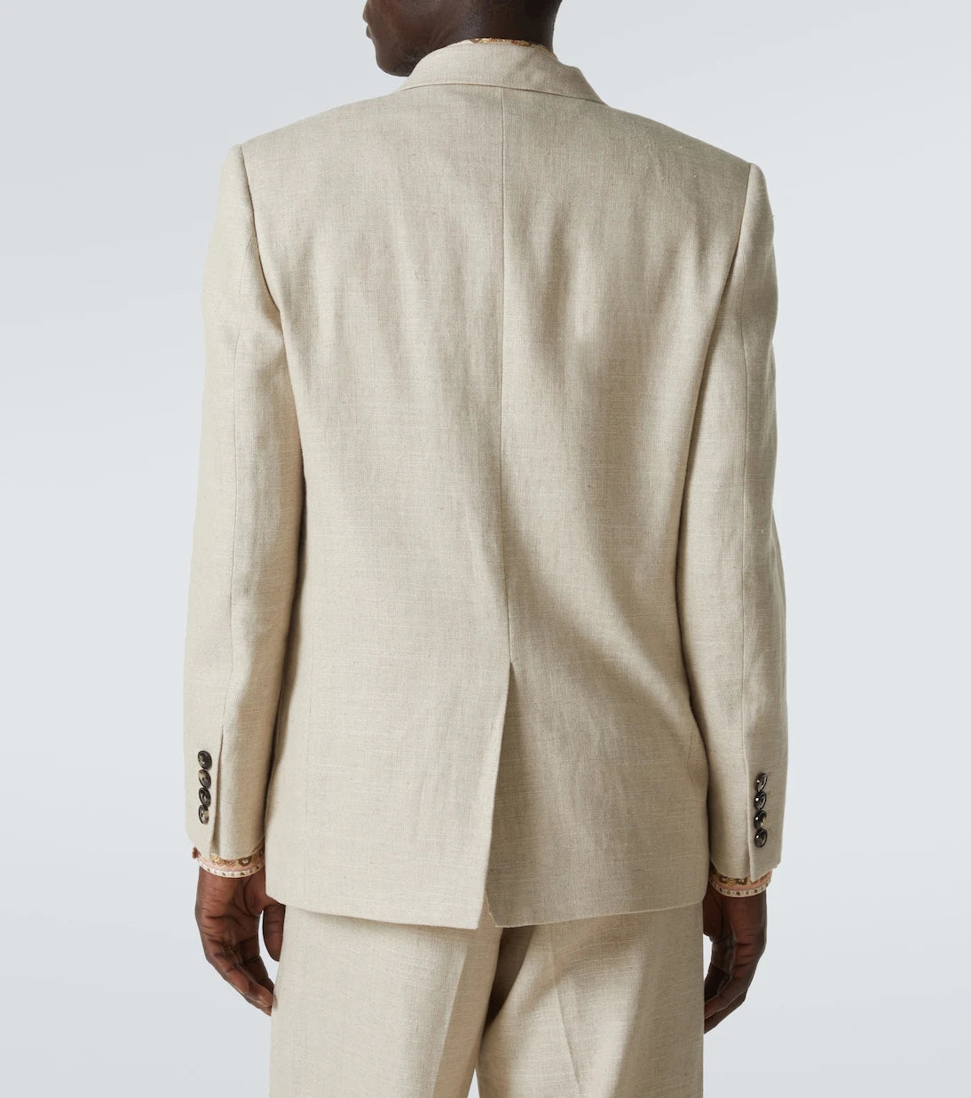 Valentino - Double-breasted linen-blend blazer