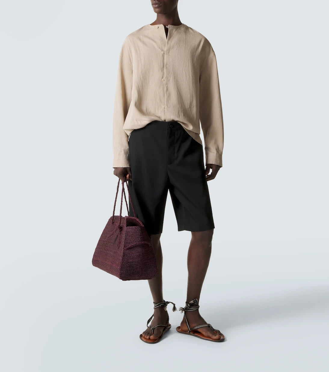 Jacquemus - Pastro herringbone linen-blend shirt