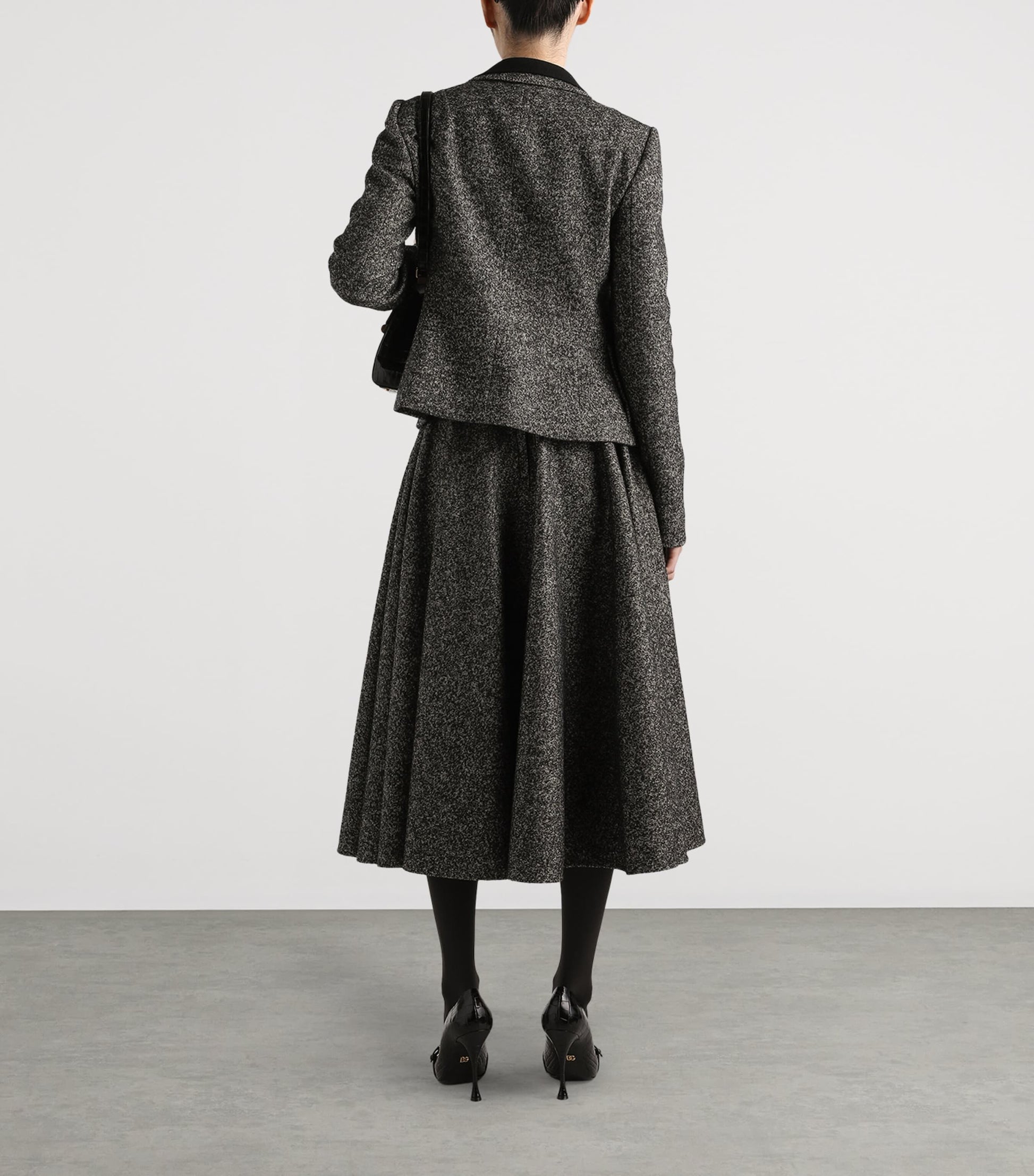 Dolce & Gabbana Multi Wool-Blend Midi Skirt