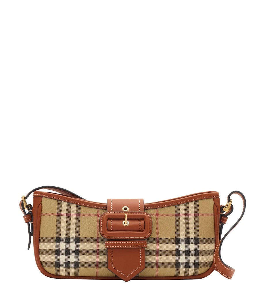 Brown Check Sling Shoulder Bag