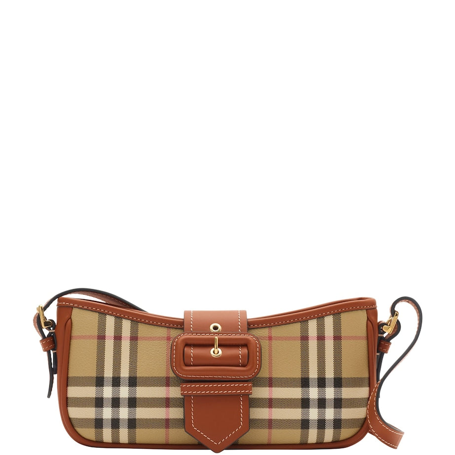 Brown Check Sling Shoulder Bag