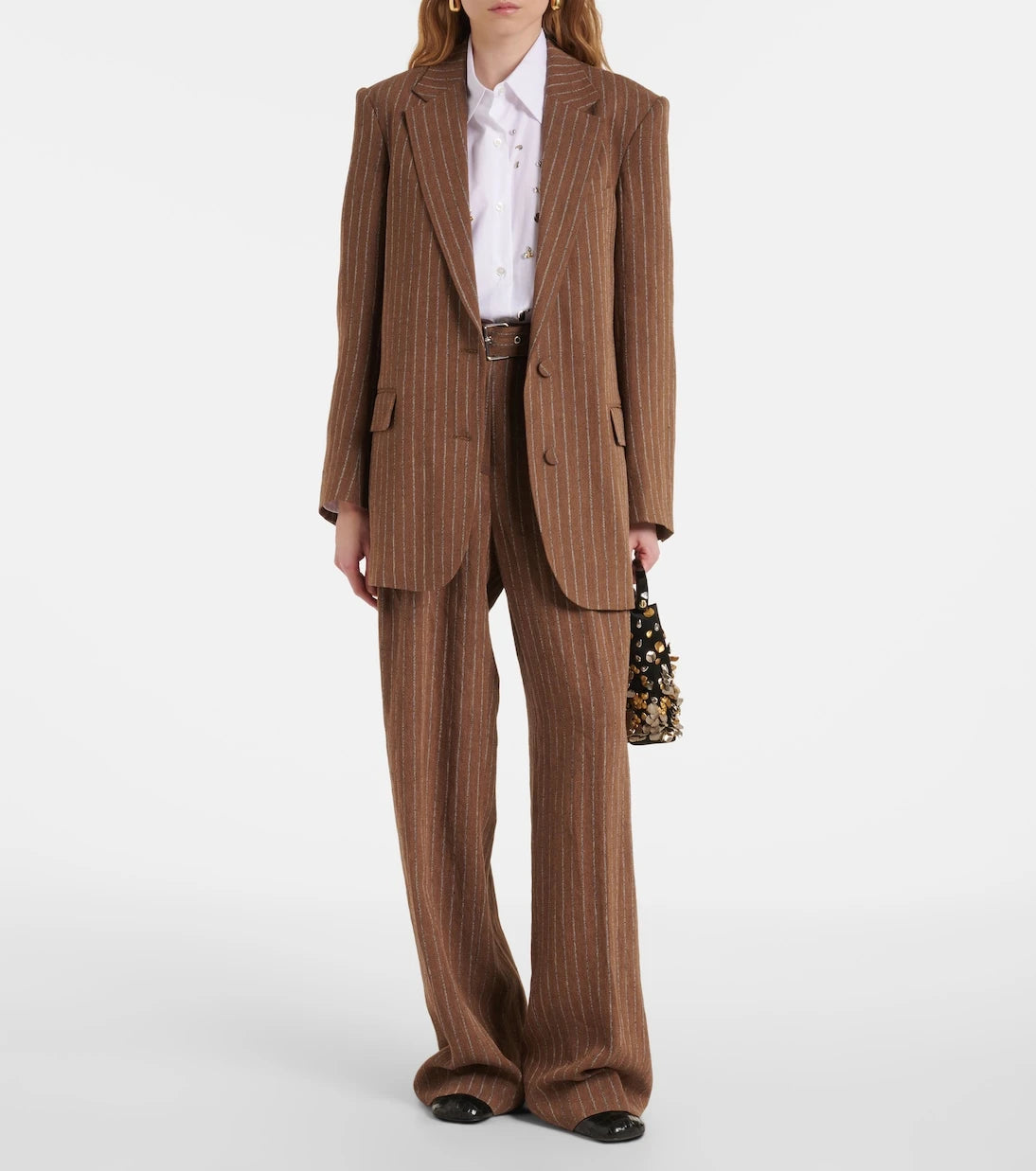 Dries Van Noten - Striped linen-blend blazer
