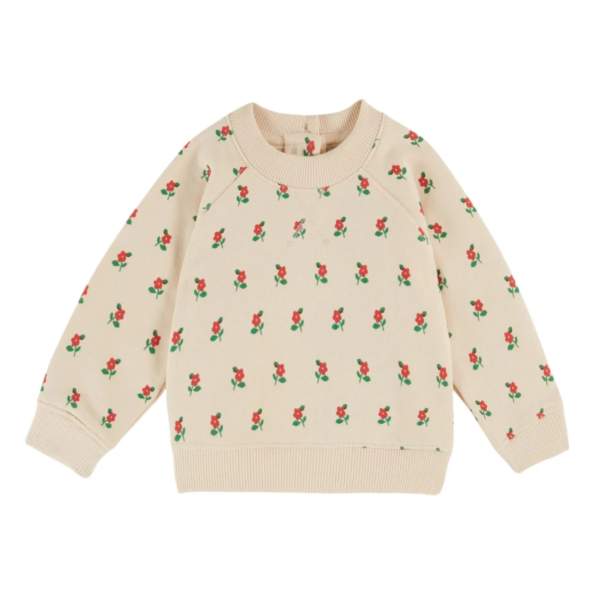 Emile et Ida - Organic cotton floral sweatshirt | Ecru