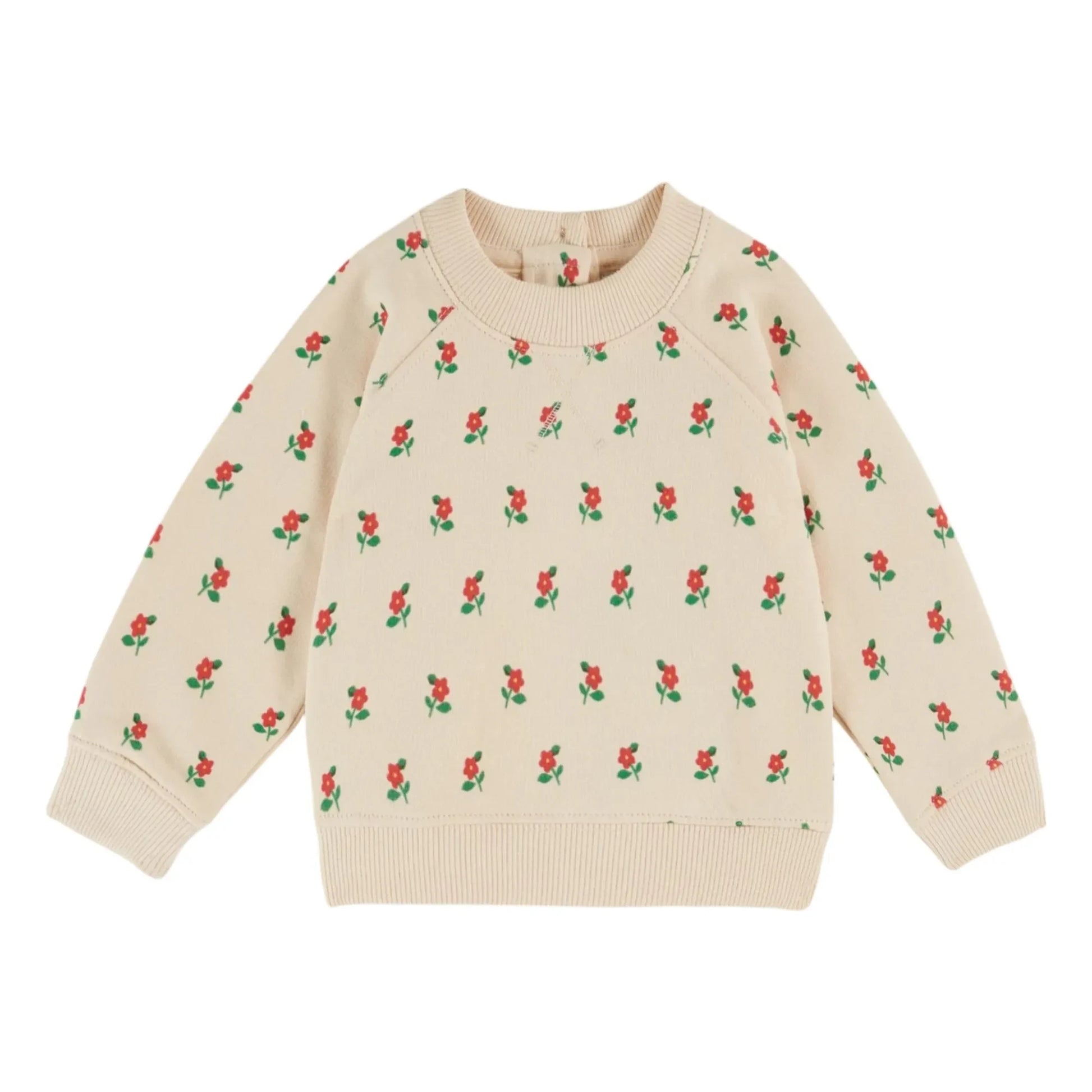 Emile et Ida - Organic cotton floral sweatshirt | Ecru